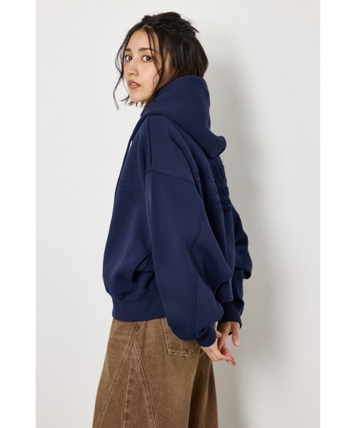 RODEO CROWNS WIDE BOWL(ロデオクラウンズワイドボウル)の「エンボス W-ZIP ショート パーカー(パーカー・レディース・パープル/ネイビー/ブラック/グレー×ホワイト・FREE)」の21枚目の写真