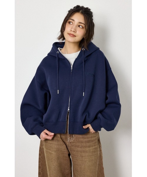 RODEO CROWNS WIDE BOWL(ロデオクラウンズワイドボウル)の「エンボス W-ZIP ショート パーカー(パーカー・レディース・パープル/ネイビー/ブラック/グレー×ホワイト・FREE)」の22枚目の写真
