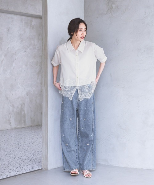 GLOBAL WORK(グローバルワーク)の「GOODデニムアソートワイド/1042802(デニムパンツ・レディース・サックスブルー/ブルー・MEDIUM/LARGE/SMALL)」の19枚目の写真