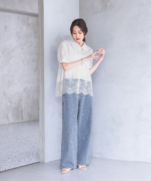 GLOBAL WORK(グローバルワーク)の「GOODデニムアソートワイド/1042802(デニムパンツ・レディース・サックスブルー/ブルー・MEDIUM/LARGE/SMALL)」の22枚目の写真