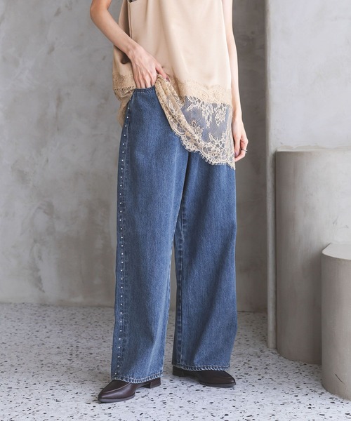 GLOBAL WORK(グローバルワーク)の「GOODデニムアソートワイド/1042802(デニムパンツ・レディース・サックスブルー/ブルー・MEDIUM/LARGE/SMALL)」の10枚目の写真