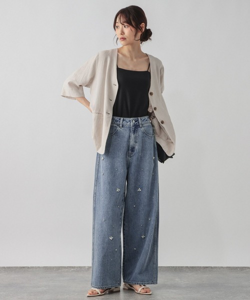 GLOBAL WORK(グローバルワーク)の「GOODデニムアソートワイド/1042802(デニムパンツ・レディース・サックスブルー/ブルー・MEDIUM/LARGE/SMALL)」の14枚目の写真