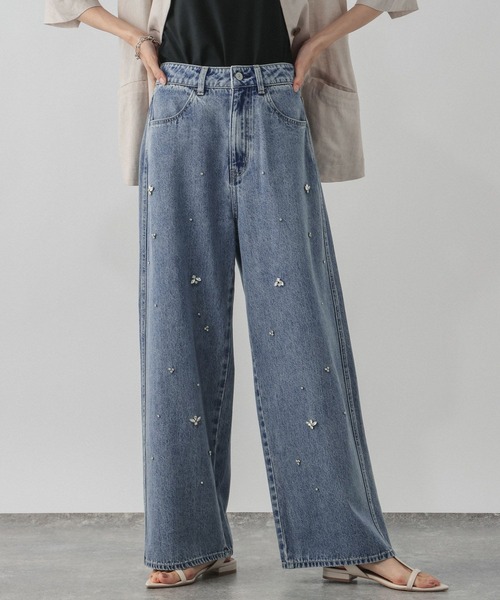 GLOBAL WORK(グローバルワーク)の「GOODデニムアソートワイド/1042802(デニムパンツ・レディース・サックスブルー/ブルー・MEDIUM/LARGE/SMALL)」の16枚目の写真