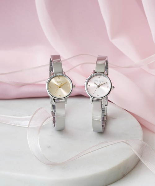 OLIVIA BURTON(オリビアバートン)の「「OLIVIA BURTON/オリビアバートン」クラシック - 23mm ミニバングル プリムローズ サンレイ シルバー バングル(アナログ腕時計・レディース・シルバー系2/シルバー系1・FREE)」の3枚目の写真