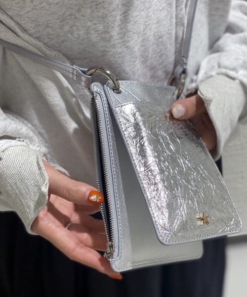 Scrap Book（スクラップブック）の「【Scrap Book】Ring smart phone shoulder /リングスマホショルダー（ショルダーバッグ・レディース・シルバー/ブラック・FREE）」の7枚目の写真