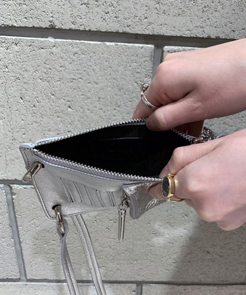 Scrap Book（スクラップブック）の「【Scrap Book】Ring smart phone shoulder /リングスマホショルダー（ショルダーバッグ・レディース・シルバー/ブラック・FREE）」の8枚目の写真