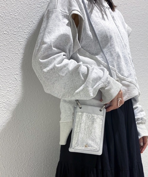 Scrap Book（スクラップブック）の「【Scrap Book】Ring smart phone shoulder /リングスマホショルダー（ショルダーバッグ・レディース・シルバー/ブラック・FREE）」の9枚目の写真
