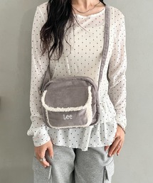Lee.ボア ポケット コーデュロイ スクエア ミニショルダーバッグ.レディース.軽量.コンパクト.マチあり.収納.秋冬