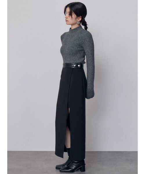 MURUA(ムルーア)の「スリットレイヤードナロースカート 秋服 冬服(スカート・レディース・ブラック/その他1・2/1)」の7枚目の写真