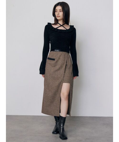 MURUA(ムルーア)の「スリットレイヤードナロースカート 秋服 冬服(スカート・レディース・ブラック/その他1・2/1)」の11枚目の写真