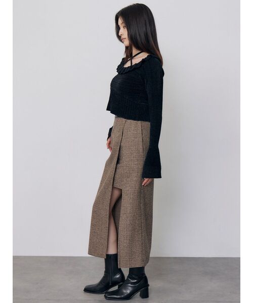 MURUA(ムルーア)の「スリットレイヤードナロースカート 秋服 冬服(スカート・レディース・ブラック/その他1・2/1)」の12枚目の写真