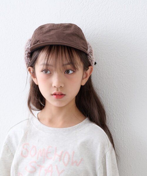 CIAOPANIC TYPY(チャオパニックティピー)の「【KIDS】KIDSミリタリーフライトCAP(キャップ・キッズ・ブラウン/ベージュ/ブラック・ONE SIZE)」の2枚目の写真