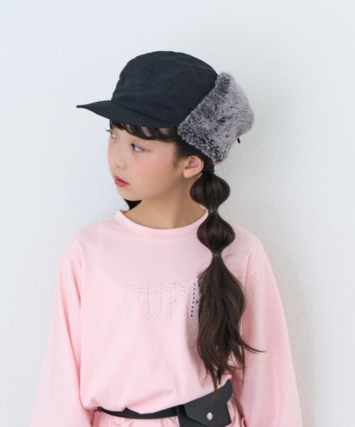 CIAOPANIC TYPY(チャオパニックティピー)の「【KIDS】KIDSミリタリーフライトCAP(キャップ・キッズ・ブラウン/ベージュ/ブラック・ONE SIZE)」の5枚目の写真