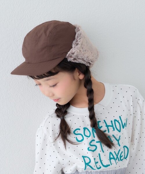 CIAOPANIC TYPY(チャオパニックティピー)の「【KIDS】KIDSミリタリーフライトCAP(キャップ・キッズ・ブラウン/ベージュ/ブラック・ONE SIZE)」の19枚目の写真