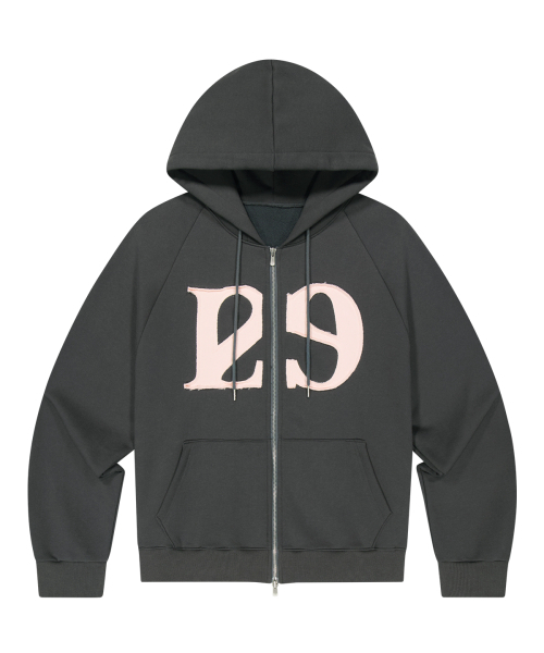 ILLIGO(イリゴ)の「129 ロゴパッチフードジップアップチャコール(パーカー・レディース・その他・LARGE/X-SMALL/SMALL/MEDIUM)」の4枚目の写真