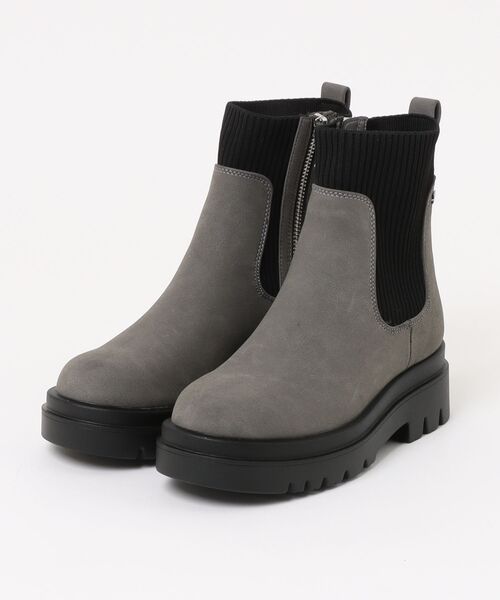 ABC-MART(エービーシーマート)の「ABC SELECT エービーシーセレクト RIB KNIT BOOTS5 リブニットブーツ5 W3069 S/GRAY(ブーツ・レディース・グレー・MEDIUM/X-LARGE/LARGE/SMALL)」の1枚目の写真