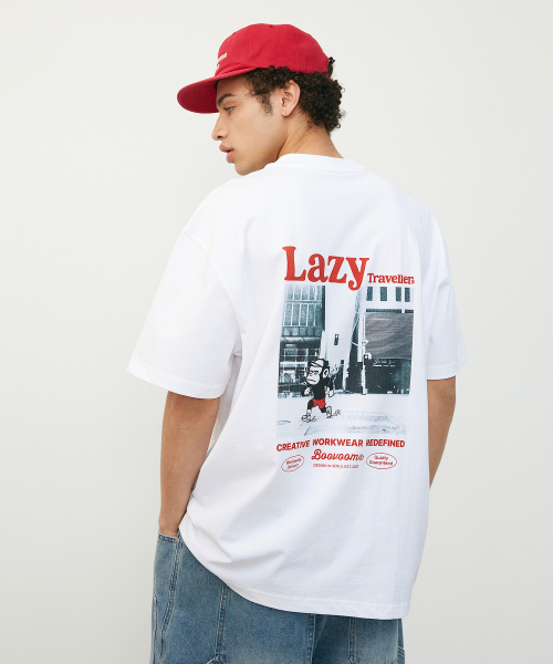 BOOVOOM（ブーブーム）の「[ビッグサイズ]レイジトラベラーズシティランナーティーシャツ（Tシャツ/カットソー・メンズ・ブラック/ホワイト・XXL/XL/XXXL）」の7枚目の写真