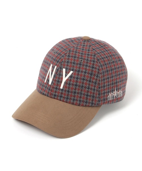 Manhattan Portage(マンハッタンポーテージ)の「【Manhattan Portage(マンハッタンポーテージ)】チェックバイカラーCAP(キャップ・メンズ・オフホワイト/レッド/ブラウン・FREE)」の3枚目の写真