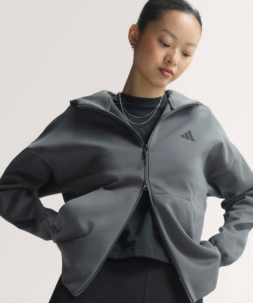 adidas(アディダス)の「アディダス Z.N.E. フルジップ パーカー / アディダス adidas(パーカー・レディース・グレー・XX-LARGE/LARGE/MEDIUM/SMALL/X-LARGE)」の1枚目の写真