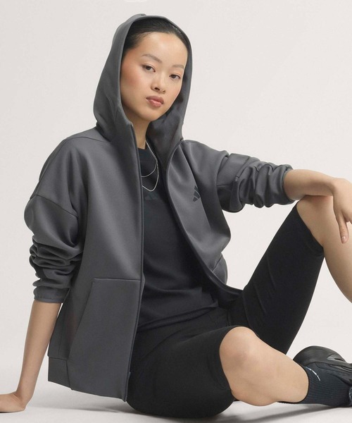 adidas(アディダス)の「アディダス Z.N.E. フルジップ パーカー / アディダス adidas(パーカー・レディース・グレー・XX-LARGE/LARGE/MEDIUM/SMALL/X-LARGE)」の2枚目の写真