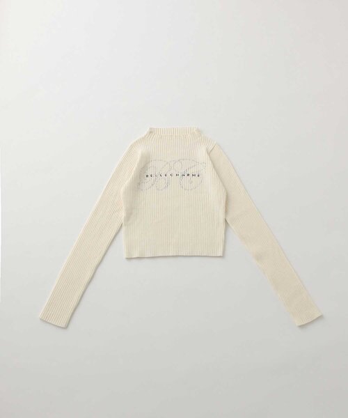 Belle Charme(ベルシャルム)の「【Belle Charme】BC Logo Long Sleeve Rib Knit(ニット/セーター・レディース・オフホワイト/ブラック/チャコールグレー/ベージュ・FREE)」の15枚目の写真