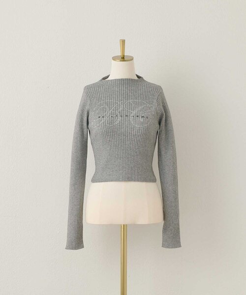 Belle Charme(ベルシャルム)の「【Belle Charme】BC Logo Long Sleeve Rib Knit(ニット/セーター・レディース・オフホワイト/ブラック/チャコールグレー/ベージュ・FREE)」の17枚目の写真