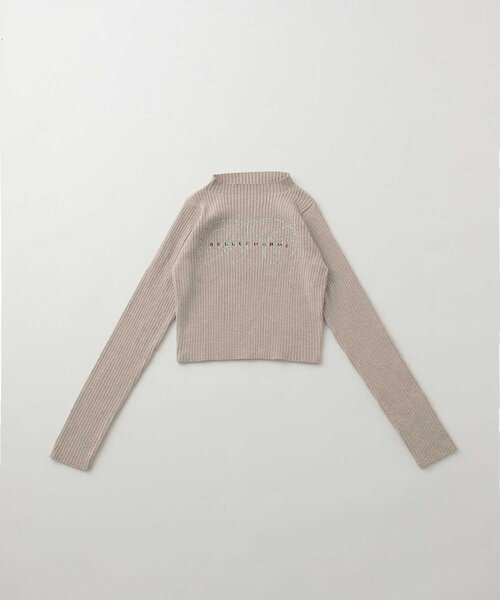 Belle Charme(ベルシャルム)の「【Belle Charme】BC Logo Long Sleeve Rib Knit(ニット/セーター・レディース・オフホワイト/ブラック/チャコールグレー/ベージュ・FREE)」の11枚目の写真