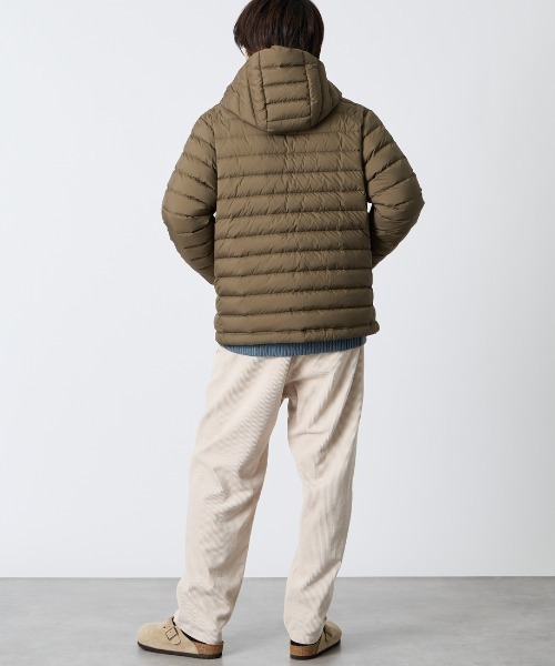 DANTON（ダントン）の「【WEB先行予約】[DANTON/ダントン] ミドルダウン フードジャケット（ダウンジャケット/コート・レディース・オリーブ/ブラック・L/M/S/XL）」の5枚目の写真