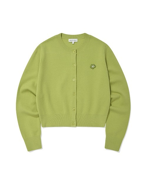 Wacky WiLLy(ワッキーウィリー)の「WOMEN'S BASIC ROUND NECK CARDIGAN(カーディガン/ボレロ・レディース・ブラック/グレー/オリーブ/クリーム・SMALL/MEDIUM/LARGE)」の1枚目の写真