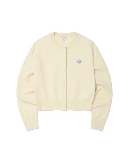Wacky WiLLy(ワッキーウィリー)の「WOMEN'S BASIC ROUND NECK CARDIGAN(カーディガン/ボレロ・レディース・ブラック/グレー/オリーブ/クリーム・SMALL/MEDIUM/LARGE)」の4枚目の写真
