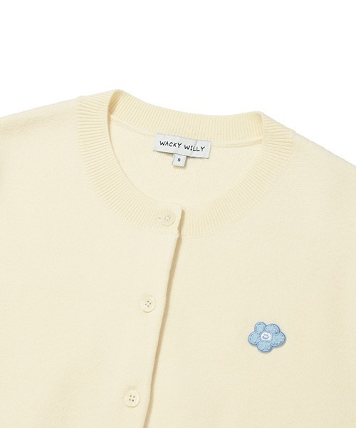 Wacky WiLLy(ワッキーウィリー)の「WOMEN'S BASIC ROUND NECK CARDIGAN(カーディガン/ボレロ・レディース・ブラック/グレー/オリーブ/クリーム・SMALL/MEDIUM/LARGE)」の20枚目の写真