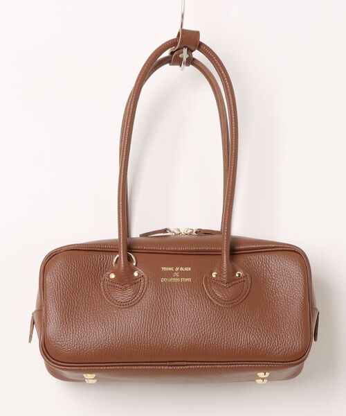 YOUNG&OLSEN The DRYGOODS STORE（ヤングアンドオルセン）の「【YOUNG&OLSEN】EMBOSSED LEATHER STUDENT S（ハンドバッグ・レディース・ブラウン/ベージュ・FREE）」の2枚目の写真