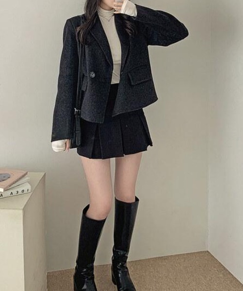 FLINEA(フリネア)の「シンプル襟付きコート(その他アウター・レディース・ダークグレー/グレー/ベージュ/ブラウン・FREE)」の10枚目の写真