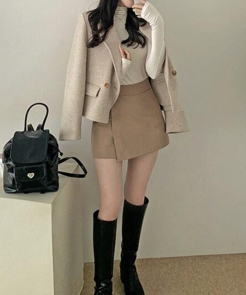 FLINEA(フリネア)の「シンプル襟付きコート(その他アウター・レディース・ダークグレー/グレー/ベージュ/ブラウン・FREE)」の18枚目の写真