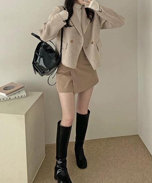 FLINEA(フリネア)の「シンプル襟付きコート(その他アウター・レディース・ダークグレー/グレー/ベージュ/ブラウン・FREE)」の19枚目の写真