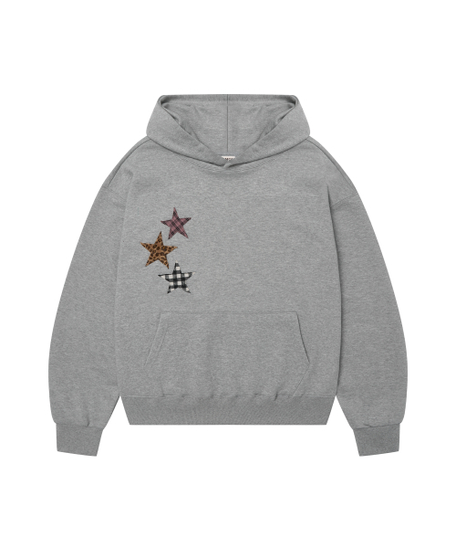 AMOU（アモウ）の「Mix Star Applique Hoodie GRAY（パーカー・レディース・その他・1/2）」の13枚目の写真
