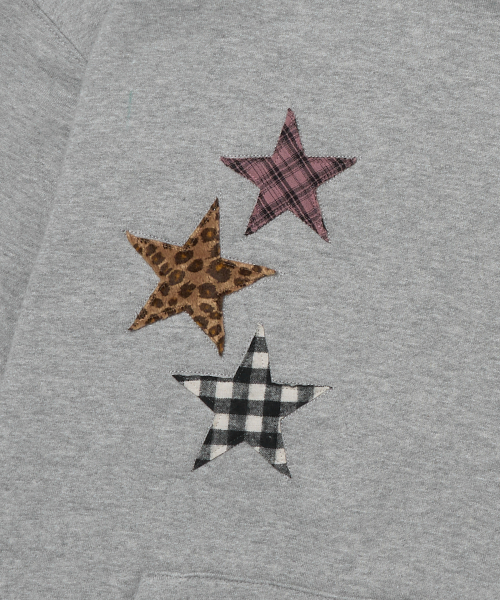 AMOU（アモウ）の「Mix Star Applique Hoodie GRAY（パーカー・レディース・その他・1/2）」の11枚目の写真