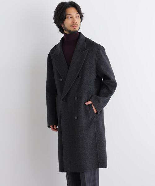 セール】｢ASSEMBLANC｣ カシミヤブレンドリバーピークドラペルダブル