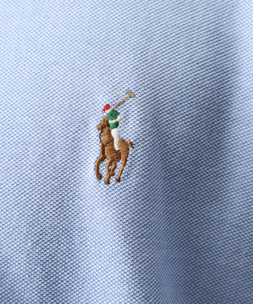 POLO RALPH LAUREN（ポロ ラルフ ローレン）の「スリムフィット ニット オックスフォード シャツ（シャツ/ブラウス・メンズ・ピンク/ブルー系9・X-SMALL/LARGE/SMALL/MEDIUM/X-LARGE/XX-LARGE）」の7枚目の写真
