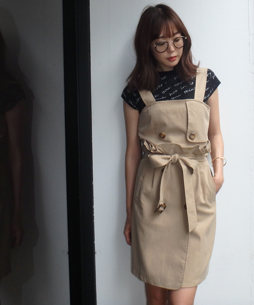 Dazzlin ダズリン の トレンチ風ジャンスカ ワンピース Wear