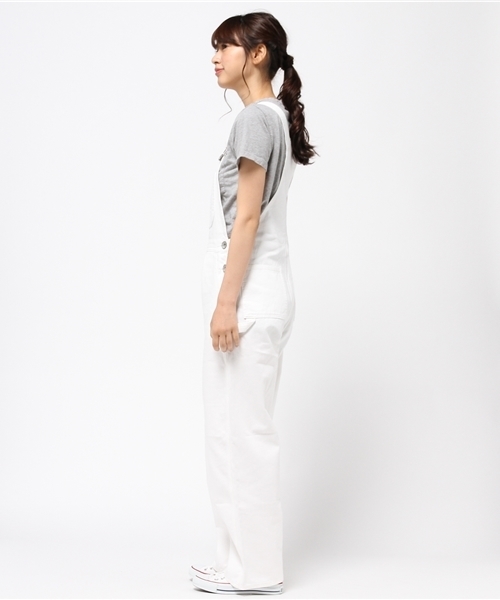 RODEO CROWNS WIDE BOWL（ロデオクラウンズワイドボウル）の「ペインター オーバーオール（サロペット/オーバーオール・レディース・ダークブルー/ホワイト・SMALL/MEDIUM）」の4枚目の写真