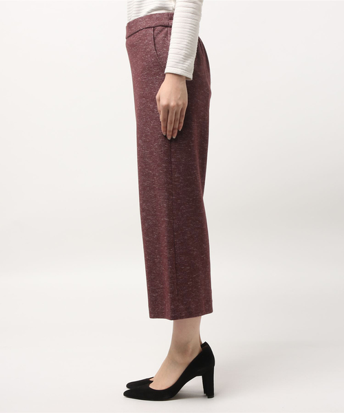 22 OCTOBRE（ヴァンドゥ－オクトーブル）の「チェックジャガードジャージーパンツ【セットアップ対応商品】（その他パンツ・レディース・ブラック/ボルドー・36/38）」の3枚目の写真