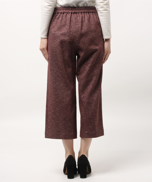 22 OCTOBRE（ヴァンドゥ－オクトーブル）の「チェックジャガードジャージーパンツ【セットアップ対応商品】（その他パンツ・レディース・ブラック/ボルドー・36/38）」の4枚目の写真