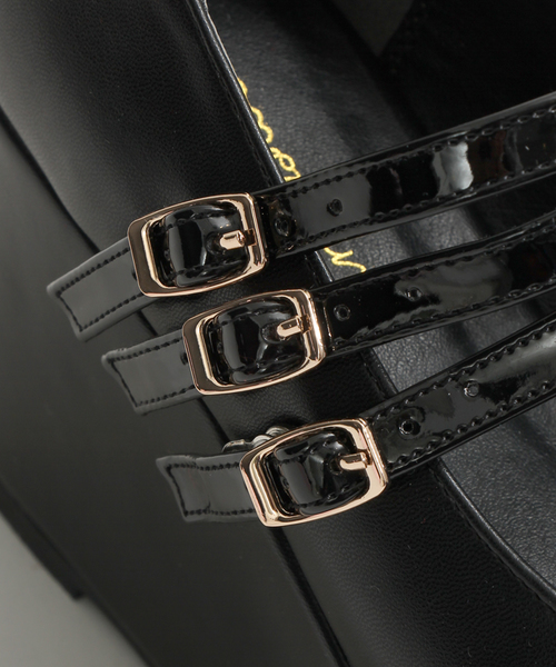 WEGO（ウィゴー）の「WEGO/厚底3ベルトパンプス（パンプス・レディース・ホワイト/ブラック/ライトピンク・LARGE/MEDIUM）」の11枚目の写真