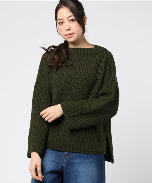 URBAN RESEARCH(アーバンリサーチ)の「UR ボトルネックニット(ニット/セーター・レディース・オフホワイト/カーキ/ベージュ・FREE)」の4枚目の写真