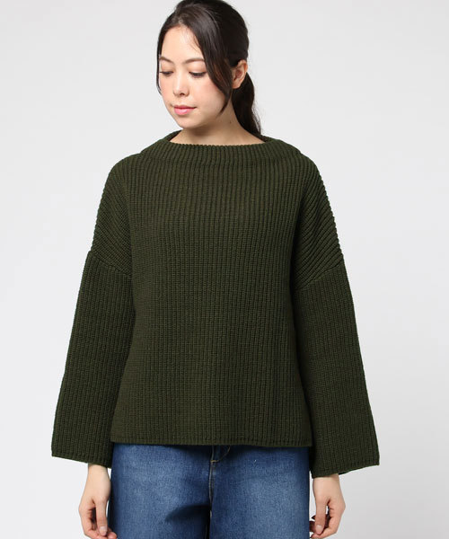 URBAN RESEARCH(アーバンリサーチ)の「UR ボトルネックニット(ニット/セーター・レディース・オフホワイト/カーキ/ベージュ・FREE)」の5枚目の写真