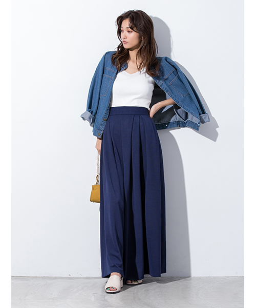 fifth（フィフス）の「スカートライクタックワイドパンツ（その他パンツ・レディース・ブラック/ピンク/ネイビー/ベージュ/アイボリー・MEDIUM/SMALL）」の5枚目の写真