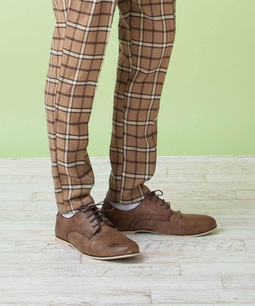 MONO-MART（モノマート）の「PVCレザープレーントゥドレスシューズ/バブーシュブーツ(MONO-MART)（ドレスシューズ・メンズ・ブラウン/ダークブラウン/キャメル/チャコールグレー/ブラック・M/L）」の3枚目の写真