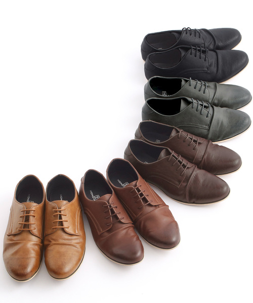 MONO-MART（モノマート）の「PVCレザープレーントゥドレスシューズ/バブーシュブーツ(MONO-MART)（ドレスシューズ・メンズ・ブラウン/ダークブラウン/キャメル/チャコールグレー/ブラック・M/L）」の15枚目の写真