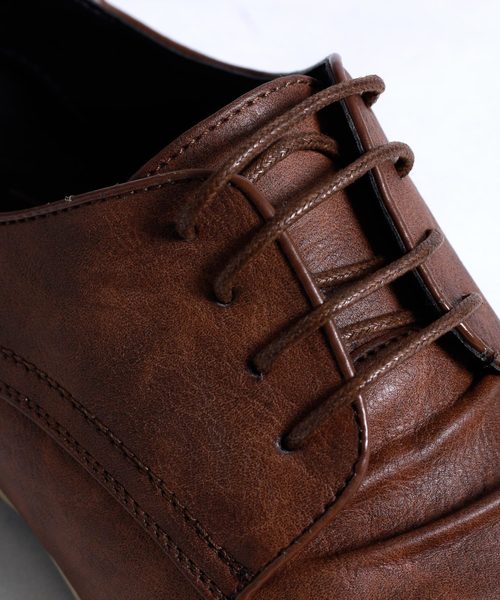 MONO-MART（モノマート）の「PVCレザープレーントゥドレスシューズ/バブーシュブーツ(MONO-MART)（ドレスシューズ・メンズ・ブラウン/ダークブラウン/キャメル/チャコールグレー/ブラック・M/L）」の12枚目の写真